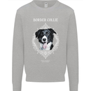 A Decorative Border Collie Kids Sweatshirt Jumper Sports Grey