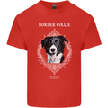 A Decorative Border Collie Kids T-Shirt Childrens Red