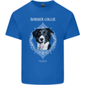 A Decorative Border Collie Kids T-Shirt Childrens Royal Blue