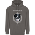 A Decorative Border Collie Mens 80% Cotton Hoodie Charcoal
