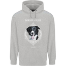 A Decorative Border Collie Mens 80% Cotton Hoodie Sports Grey