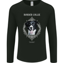 A Decorative Border Collie Mens Long Sleeve T-Shirt Black