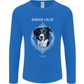 A Decorative Border Collie Mens Long Sleeve T-Shirt Royal Blue