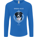 A Decorative Border Collie Mens Long Sleeve T-Shirt Royal Blue