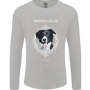 A Decorative Border Collie Mens Long Sleeve T-Shirt Sports Grey