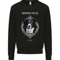 A Decorative Border Collie Mens Sweatshirt Jumper Black