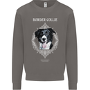 A Decorative Border Collie Mens Sweatshirt Jumper Charcoal