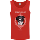 A Decorative Border Collie Mens Vest Tank Top Red
