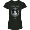 A Decorative Border Collie Womens Petite Cut T-Shirt Black