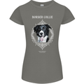A Decorative Border Collie Womens Petite Cut T-Shirt Charcoal