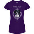 A Decorative Border Collie Womens Petite Cut T-Shirt Purple