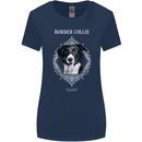 A Decorative Border Collie Womens Wider Cut T-Shirt Navy Blue