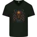 A Demon Spider Halloween Evil Mens V-Neck Cotton T-Shirt Black