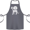 A Dinosaur Skeleton With a Full Moon Halloween Cotton Apron 100% Organic Steel