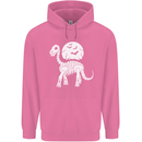 A Dinosaur Skeleton With a Full Moon Halloween Mens 80% Cotton Hoodie Azelea