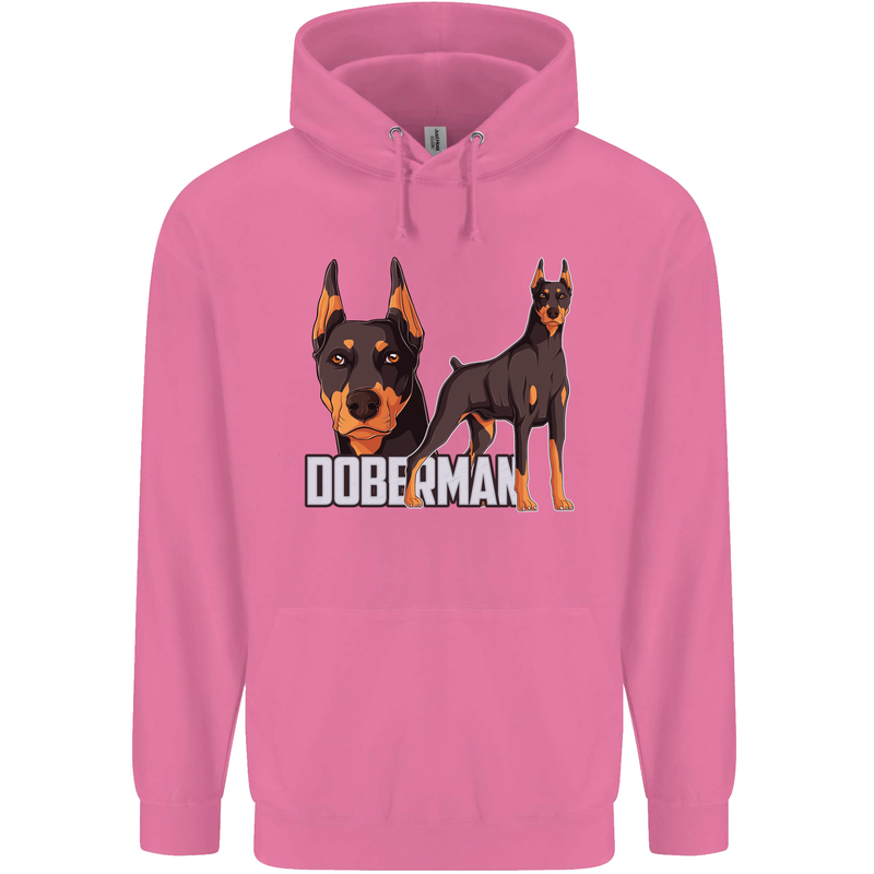 A Doberman Illustration Dog Mens 80% Cotton Hoodie Azelea