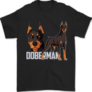 A Doberman Illustration Dog Mens T-Shirt 100% Cotton Black