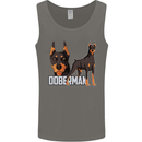 A Doberman Illustration Dog Mens Vest Tank Top Charcoal