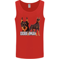 A Doberman Illustration Dog Mens Vest Tank Top Red