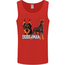 A Doberman Illustration Dog Mens Vest Tank Top Red