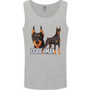 A Doberman Illustration Dog Mens Vest Tank Top Sports Grey