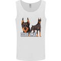 A Doberman Illustration Dog Mens Vest Tank Top White