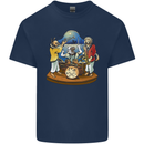 A Dog Jazz Band Music Drums Trumpet Kids T-Shirt Childrens Navy Blue