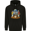 A Dog Jazz Band Music Drums Trumpet Mens 80% Cotton Hoodie Black