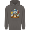 A Dog Jazz Band Music Drums Trumpet Mens 80% Cotton Hoodie Charcoal