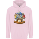 A Dog Jazz Band Music Drums Trumpet Mens 80% Cotton Hoodie Light Pink