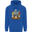 A Dog Jazz Band Music Drums Trumpet Mens 80% Cotton Hoodie Royal Blue