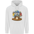 A Dog Jazz Band Music Drums Trumpet Mens 80% Cotton Hoodie White