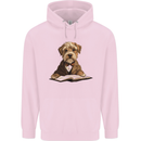 A Dog Reading a Book Mens 80% Cotton Hoodie Light Pink