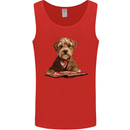A Dog Reading a Book Mens Vest Tank Top Red