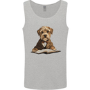 A Dog Reading a Book Mens Vest Tank Top Sports Grey