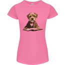 A Dog Reading a Book Womens Petite Cut T-Shirt Azalea