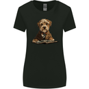 A Dog Reading a Book Womens Wider Cut T-Shirt Black