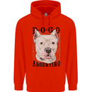 A Dogo Argentino Dog Childrens Kids Hoodie Bright Red