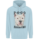A Dogo Argentino Dog Childrens Kids Hoodie Light Blue