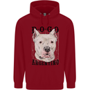 A Dogo Argentino Dog Childrens Kids Hoodie Red