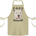 A Dogo Argentino Dog Cotton Apron 100% Organic Khaki