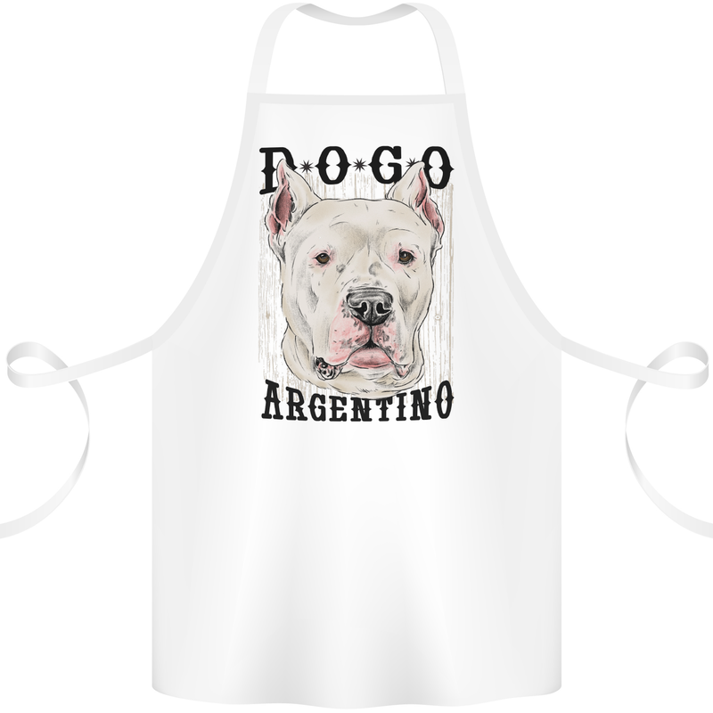 A Dogo Argentino Dog Cotton Apron 100% Organic White