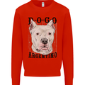 A Dogo Argentino Dog Kids Sweatshirt Jumper Bright Red
