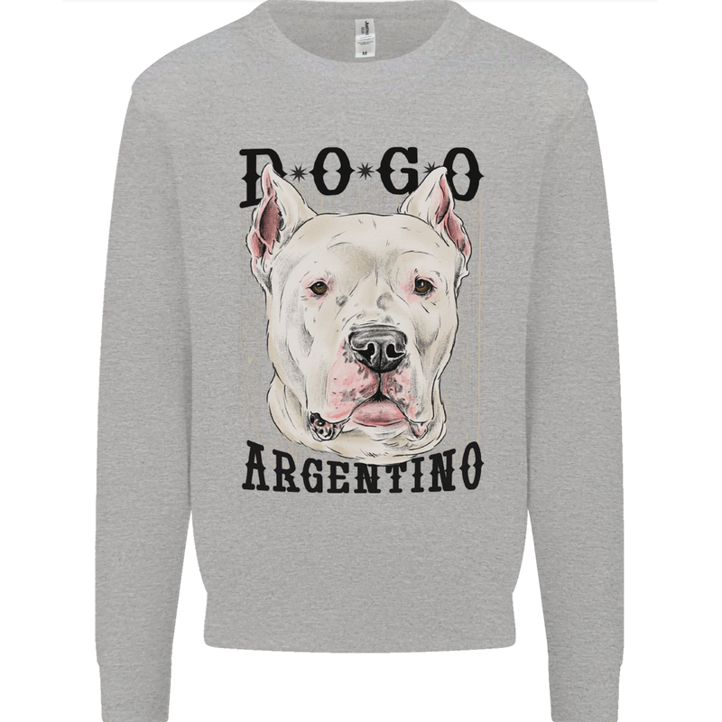 A Dogo Argentino Dog Kids Sweatshirt Jumper Sports Grey