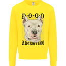 A Dogo Argentino Dog Kids Sweatshirt Jumper Yellow