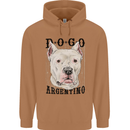 A Dogo Argentino Dog Mens 80% Cotton Hoodie Caramel Latte