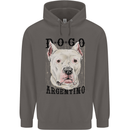 A Dogo Argentino Dog Mens 80% Cotton Hoodie Charcoal