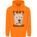 A Dogo Argentino Dog Mens 80% Cotton Hoodie Orange