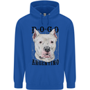 A Dogo Argentino Dog Mens 80% Cotton Hoodie Royal Blue