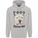 A Dogo Argentino Dog Mens 80% Cotton Hoodie Sports Grey